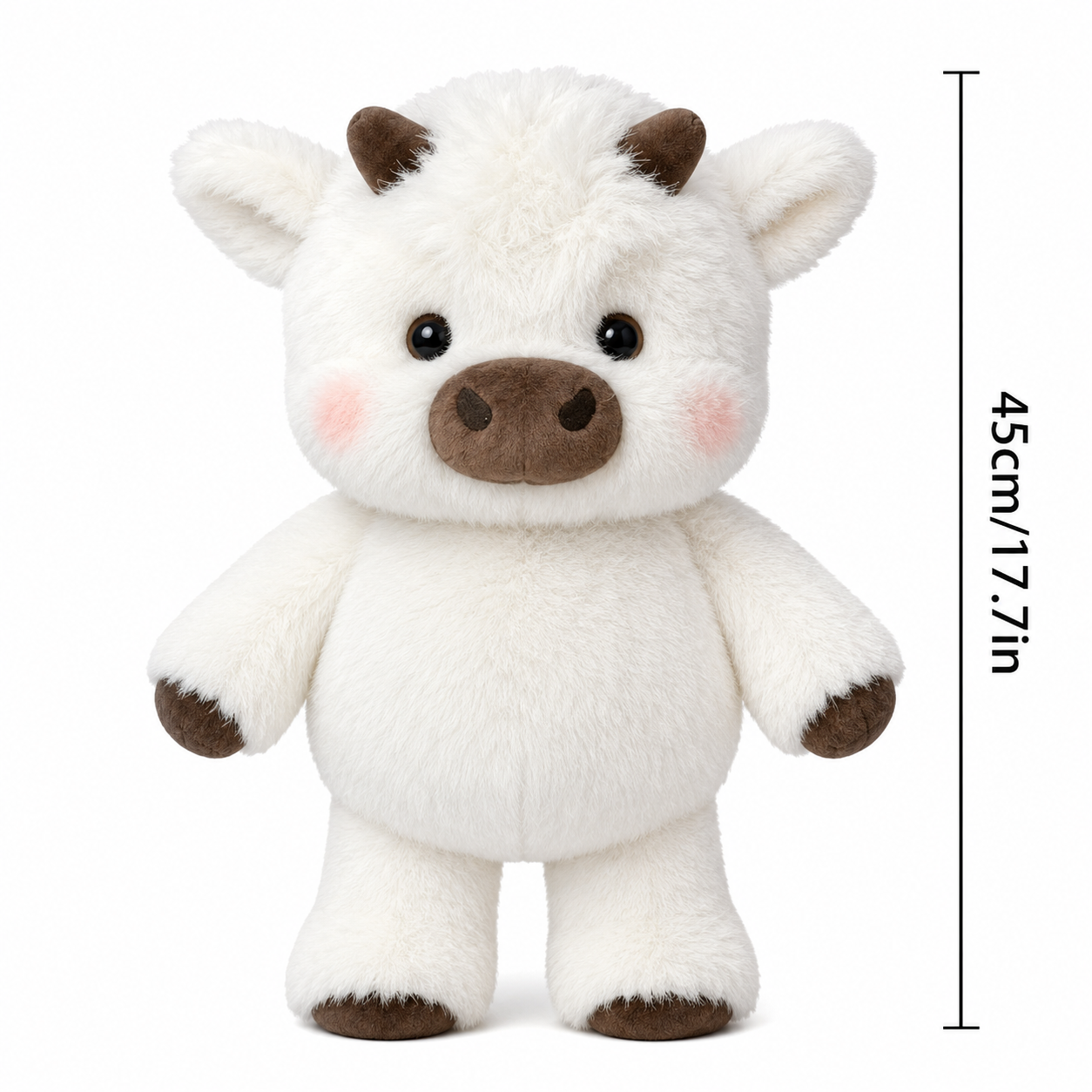 Peluche vaquita que corre color blanco