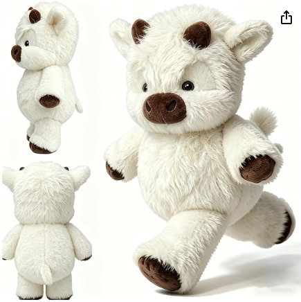 Peluche vaquita que corre color blanco