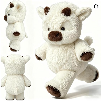 Peluche vaquita que corre color blanco